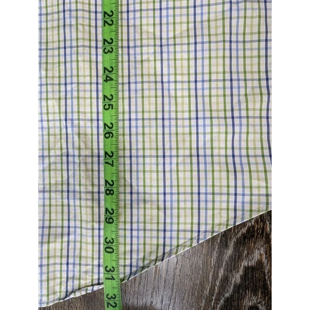 Banana Republic Button Up Blue‎ Yellow Check Long Sleeve Shirt XL